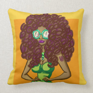 Mädchen mit Brille Kissen