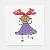 Mädchen mit Brille Serviette (Vorderseite)