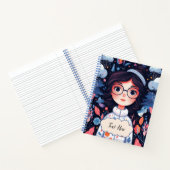 Mädchen mit Brille SpiralNotebook Notizblock (Innenseite)