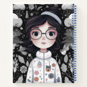 Mädchen mit Brille SpiralNotebook Notizblock (Rückseite)