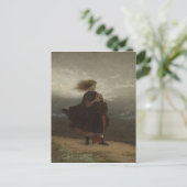 Mädchen mit Buch Johnson Gemälde Postkarte (Stehend Vorderseite)