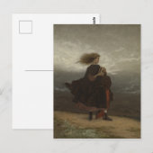 Mädchen mit Buch Johnson Gemälde Postkarte (Vorne/Hinten)