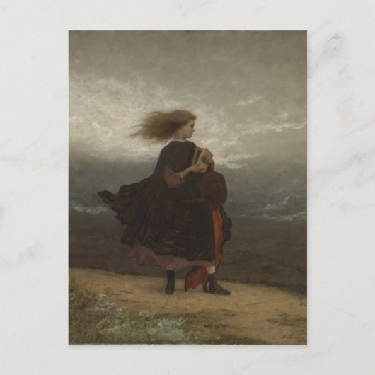 Mädchen mit Buch Johnson Gemälde Postkarte (Vorderseite)