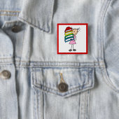 Mädchen mit Büchern Button (Beispiel)