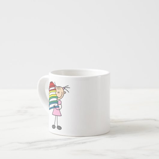 Mädchen mit Büchern Espressotasse (Vorderseite Links)
