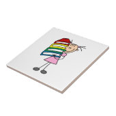 Mädchen mit Büchern Fliese (Seite)