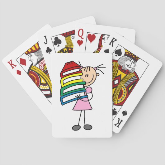 Mädchen mit Büchern Spielkarten (Rückseite)