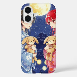Mädchen mit Bunnies von Natasha Us iPhone 16 Hülle