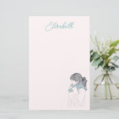 Mädchen mit cooler Abbildung Briefpapier (Stehend Vorderseite)
