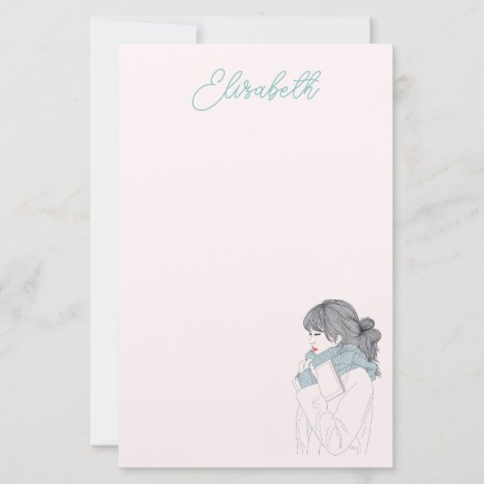 Mädchen mit cooler Abbildung Briefpapier (Vorderseite)