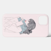 Mädchen mit cooler Abbildung Case-Mate iPhone Hülle (Rückseite (Horizontal))