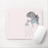 Mädchen mit cooler Abbildung Mousepad (Mit Mouse)