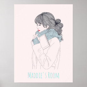 Mädchen mit cooler Abbildung Poster