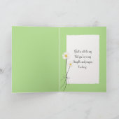 Mädchen mit Daisy Bouquet-Karte Karte (Innenseite)