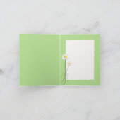 Mädchen mit Daisy Bouquet-Karte Karte (Innenseite)
