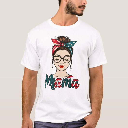Mädchen mit dem amerikanischen Logo klassische T-s T-Shirt (Vorderseite)