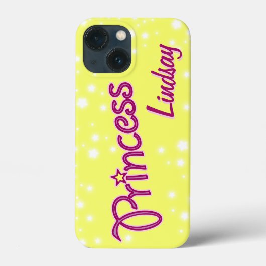 Mädchen mit dem Namen Prinzessin gelben Rosa Case-Mate iPhone Hülle (Rückseite)