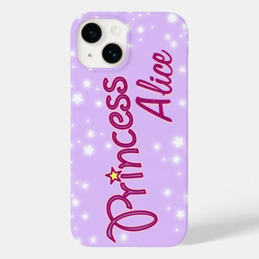 Mädchen mit dem Namen Prinzessin lilac mauve Case-Mate iPhone Hülle (Rückseite)