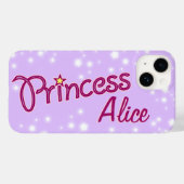 Mädchen mit dem Namen Prinzessin lilac mauve Case-Mate iPhone Hülle (Rückseite (Horizontal))
