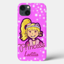 Mädchen mit dem Namen Prinzessin lilac pink iPhone 13 Hülle