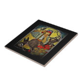 Mädchen mit dem Raven Mährischen Lehrerchor Fliese (Seite)