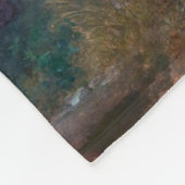 Mädchen mit dem Zweig Cherry, Bouguereau Fleecedecke (Ecke)