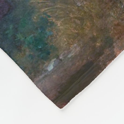 Mädchen mit dem Zweig Cherry, Bouguereau Fleecedecke (Ecke)