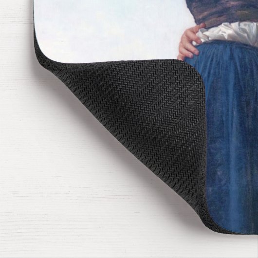 Mädchen mit dem Zweig Cherry, Bouguereau Mousepad (Ecke)