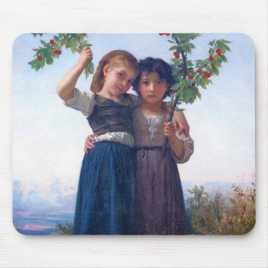 Mädchen mit dem Zweig Cherry, Bouguereau Mousepad (Vorne)