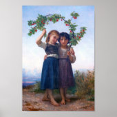 Mädchen mit dem Zweig Cherry, Bouguereau Poster (Vorne)
