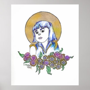 Mädchen mit der Goldenen Halo Strong Women Collect Poster