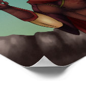 Mädchen mit Dinosauriern Poster (Ecke)