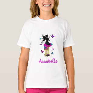 Mädchen mit eigenem Personalisierten Namen Fairy T-Shirt
