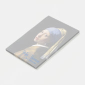 Mädchen mit ein Perlen-Ohrring-Post-Itanmerkungen Post-it Klebezettel (angewinkelt)