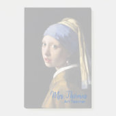 Mädchen mit ein Perlen-Ohrring-Post-Itanmerkungen Post-it Klebezettel (Vorderseite)