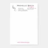 Mädchen mit einbrennender Ikone gewelltes Haar Post-it Klebezettel (Vorderseite)