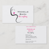 Mädchen mit einbrennender Ikone gewelltes Haar Visitenkarte (Vorne/Hinten)