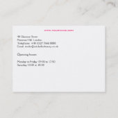 Mädchen mit einbrennender Ikone gewelltes Haar Visitenkarte (Rückseite)