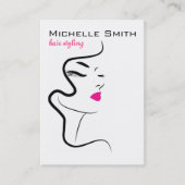 Mädchen mit einbrennender Ikone gewelltes Haar Visitenkarte (Vorderseite)