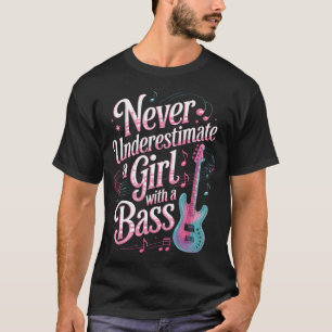 Mädchen mit einem Bassisten Musiker Bassist Gitarr T-Shirt