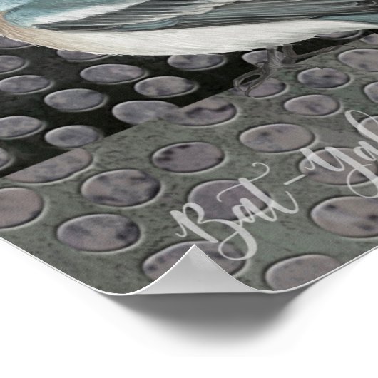 Mädchen mit einem Blasen-Kaugummi, Artwork-Archiv Poster (Ecke)