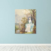 Mädchen mit einem Buch Sitzplatz in einem Park, c. Leinwanddruck (Insitu (Holzboden))