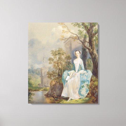 Mädchen mit einem Buch Sitzplatz in einem Park, c. Leinwanddruck (Vorderseite)