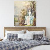 Mädchen mit einem Buch Sitzplatz in einem Park, c. Leinwanddruck (Insitu (Schlafzimmer))