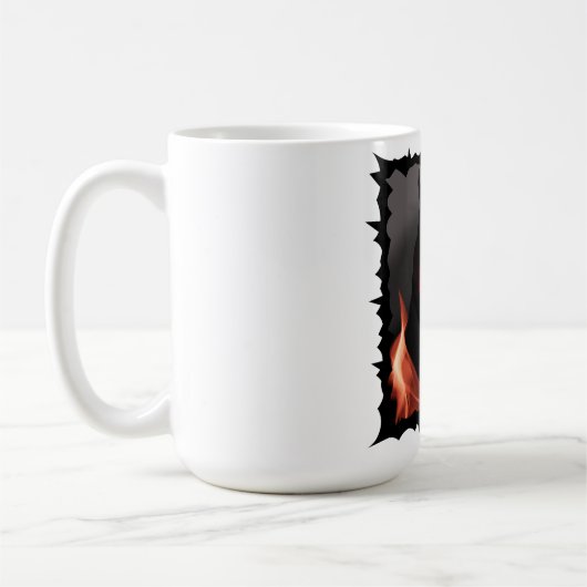 Mädchen mit einem devilischen Lächeln Kaffeetasse (Links)