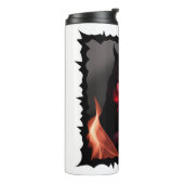 Mädchen mit einem devilischen Lächeln Thermosbecher (Nach links gedreht)