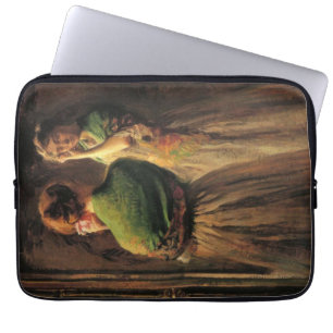 Mädchen mit einem grünen Schaf (von Joseph DeCamp) Laptopschutzhülle