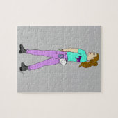 Mädchen mit einem Hasenschwanz Puzzle (Horizontal)