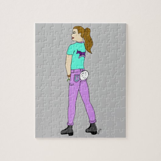 Mädchen mit einem Hasenschwanz Puzzle (Vertikal)