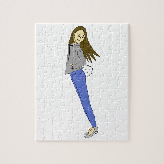 Mädchen mit einem Hasenschwanz Puzzle (Vertikal)